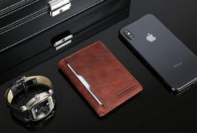 img 3 attached to Wallets Leather Blocking Minimalist Charcoal Men's Accessories ~ Wallets, Card Cases & Money Organizers