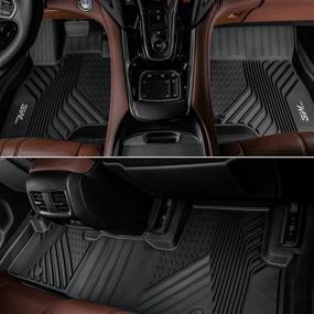 img 2 attached to 3W Floor Mats for Acura RDX 2019-2022 TPE All Weather Custom Fit Floor Liner - Full Set Car Liners Black