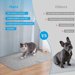 img 1 attached to LUXEAR Pet Cooling Mat, Arc-Chill Pet Cool Mat For Dogs Ultra Absorbent Moisture Summer Self-Cooling Pad , Q-Max > 0.4 Cooling Fiber Foldable Washable Reusable Dog Bed Mat, 27''×36'', Grey