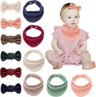 👶 organic baby bandana drooling bibs sets, teething muslin cotton bibs for boys girls, toddlers, newborn, unisex - enhanced seo logo