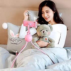 img 2 attached to Flexible Cell Phone Holder Tripod Stand For Lying In Bed - Hands Free (Pink)