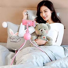 img 1 attached to Flexible Cell Phone Holder Tripod Stand For Lying In Bed - Hands Free (Pink)