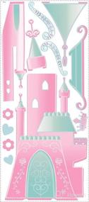 img 1 attached to 🏰 Transform Your Space with Roommates Rmk1785Gm Disney Princess Castle Peel and Stick Giant Wall Decal with Personalization