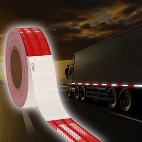 img 4 attached to COLIBROX Premium Quality DOT Reflective Tape For Trailers And Trucks Alternating Red/White Reflective Conspicuity DOT Tape For All Vehicles DOT-C2 Certified Reflective Trailer Tape 2 INCH X 150 FEET
