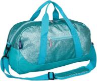 сумка-дафл wildkin kids overnighter: идеально подходит для ночевки и путешествий, размера ручной клади и идеально подходит для школьных занятий или ночевки (синий блеск) логотип