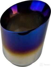 img 1 attached to 3 Inch Inlet To 4 Inch Outlet NETAMI NT-3019 Exhaust Tip Stainless Steel Double Wall Blue Burnt