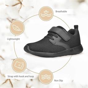 img 3 attached to Footfox Adjustable Lightweight Breathable Athletic Girls' Shoes - Athletic