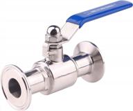 dernord 1.5" tri-clamp ball valve 2pc stainless steel 304,ptfe lined. (1 inch tube od) logo