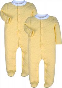 img 4 attached to Warm Footed Onesie Sleeper With Snap Closure For Baby Winter Pajamas
