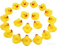 🦆 20 piece meeall rubber ducky bath toy set - kids' yellow ducks for fun bathtime play logo