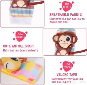 img 3 attached to 👶 Развивающие поисковые штаны для ножек и наручные погремушки: игрушки с текстурой для малышей и носки для грудничков - игрушки и подарки для мальчиков и девочек (от 0 до 6 месяцев)