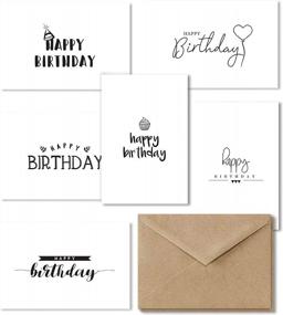 img 4 attached to 36 Birthday Card Bulk Box Set - Assorted Greeting Cards For Women And Men, Variety Pack With Brown Kraft Paper Envelopes (4X6 Inches)