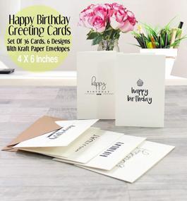 img 3 attached to 36 Birthday Card Bulk Box Set - Assorted Greeting Cards For Women And Men, Variety Pack With Brown Kraft Paper Envelopes (4X6 Inches)
