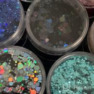картинка 1 прикреплена к отзыву HOSSIAN Chunky Glitter Makeup -12 Colors Nail Glitter-11Oz Holographic Cosmetic Grade Festival Glitter For Crafting And Beauty (B) от Tremain Lapan