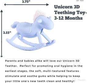 img 3 attached to 🦄 Just4Tots by MAD – Unicorn Teething Baby Teether Toy - Natural Gum Soother and Massager - Soft, BPA-Free Food Grade Silicone (Pastel Blue)