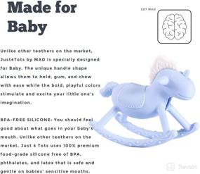img 2 attached to 🦄 Just4Tots by MAD – Unicorn Teething Baby Teether Toy - Natural Gum Soother and Massager - Soft, BPA-Free Food Grade Silicone (Pastel Blue)