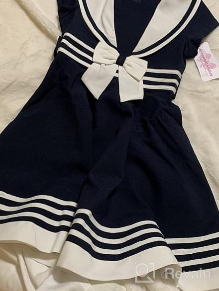 img 1 attached to Nautical Navy Sailor Dress for Young Girls review by Mark Glass