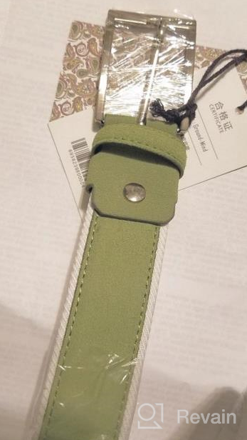 img 1 attached to 👔 Premium Green Genuine Suede Leather Accessories for Men: A Classy Addition to Men's Wardrobe review by Brian Piecuch