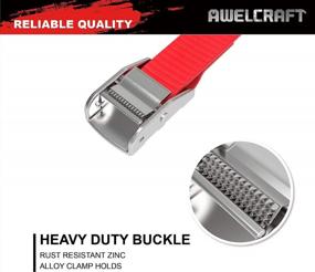 img 2 attached to 🔒 Buckle Lashing Straps by AWELCRAFT - Heavy-Duty 600Lbs