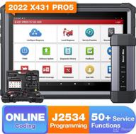🔧 2022 launch x431 pro5 scan tool: upgraded j2534 reprogramming tool from x431 v+, ecu online coding with 50+ services, bi-directional diagnostic scanner, smartbox 3.0 canfd & doip, 2 years update logo