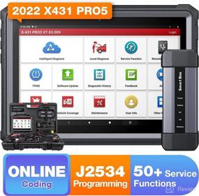 img 4 attached to 🔧 2022 LAUNCH X431 PRO5 Scan Tool: Upgraded J2534 Reprogramming Tool from X431 V+, ECU Online Coding with 50+ Services, Bi-Directional Diagnostic Scanner, SmartBox 3.0 CANFD & DOIP, 2 Years Update