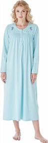 img 4 attached to Experience Luxurious Comfort: Keyocean'S Elegant 100% Cotton Nightgowns For Women