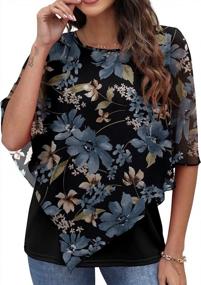 img 3 attached to QIXING Women'S Summer Chiffon Flowy Tops: Casual Elegance For 2023