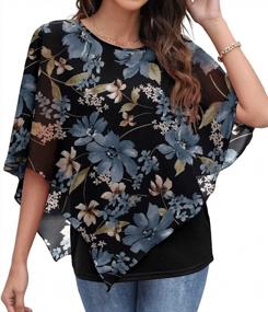 img 4 attached to QIXING Women'S Summer Chiffon Flowy Tops: Casual Elegance For 2023