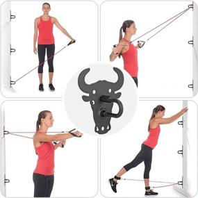 img 2 attached to Battle Rope Wall Anchor Set - Dolibest Workout Mount For Resistance Band, Bodyweight Training Straps & Battle Rope Suspension