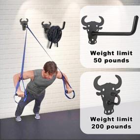 img 1 attached to Battle Rope Wall Anchor Set - Dolibest Workout Mount For Resistance Band, Bodyweight Training Straps & Battle Rope Suspension
