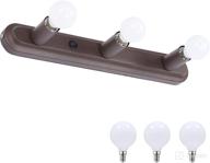 maichis 15'' rv wall sconce with 3 led bulbs - 12v rv vanity light fixture with on/off switch - 12volts rv interior light for rv, boat, marine, motorhome, caravan - brown finish логотип