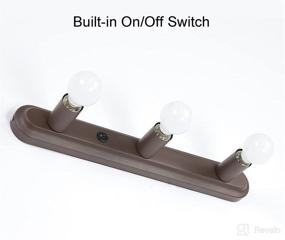 img 2 attached to Maichis 15'' RV Wall Sconce with 3 LED Bulbs - 12V RV Vanity Light Fixture with ON/Off Switch - 12Volts RV Interior Light for RV, Boat, Marine, Motorhome, Caravan - Brown Finish