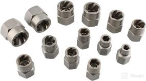 img 1 attached to ABN Bolt and Nut Extractor Sockets - 3/8 Inch Impact Socket Set for Stripped Bolts, 13 Piece