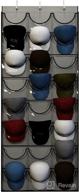 🧢 unjumbly's baseball hat rack: 24 pocket over-the-door cap organizer for displaying, protecting, and storing your baseball cap collection with clear deep pockets and over door hooks логотип