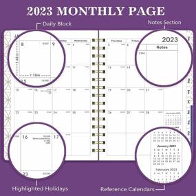 img 2 attached to 2023 Planner - Weekly & Monthly | 12 Tabs Jan-Dec | 6.3" X 8.4" Hardcover| Thick Paper, Inner Pocket - Purple