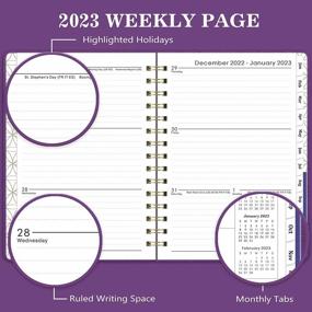 img 1 attached to 2023 Planner - Weekly & Monthly | 12 Tabs Jan-Dec | 6.3" X 8.4" Hardcover| Thick Paper, Inner Pocket - Purple