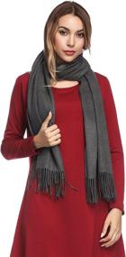 img 2 attached to 🧣 Women's Pashmina Shawls Wraps - PoilTreeWing Accessories for Women - Scarves & Wraps