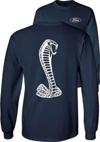 img 1 attached to 🐍 Ford Mustang American Shelby White Snake Long Sleeve T-Shirt F&B - Unleash Your Inner Speed with Iconic Style