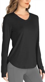 img 4 attached to Stay Fashionable And Comfortable With Hiverlay'S Long Sleeve Workout Shirts For Women - Perfect For Running And Athletic Activities!