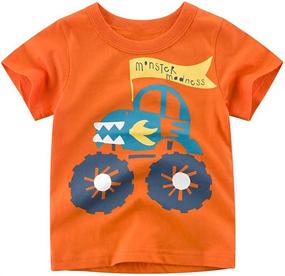 img 1 attached to Dino-mite Toddler Crewneck T Shirts: Boys' Tops, Tees & Shirts from JUNOAI