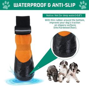 img 2 attached to 🐾 HOMIMP Anti-Slip Dog Socks with Reflective Adjustable Straps: Protect Your Pet's Paws on Hot Pavement and Hardwood Floors