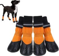 🐾 homimp anti-slip dog socks with reflective adjustable straps: protect your pet's paws on hot pavement and hardwood floors логотип