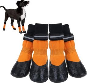 img 4 attached to 🐾 HOMIMP Anti-Slip Dog Socks with Reflective Adjustable Straps: Protect Your Pet's Paws on Hot Pavement and Hardwood Floors