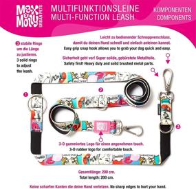 img 3 attached to 🐾 Max & Molly 6-in-1 Hands Free Dog Leash with Ultra Soft Padded Neoprene - Latte XS (137009)