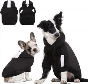 img 4 attached to Soft And Cozy Black Dog Hoodie With Pocket, XS Size - Perfect Puppy Hooded Pullover Pet Clothes Made Of Warm Cotton Material By Dasior
