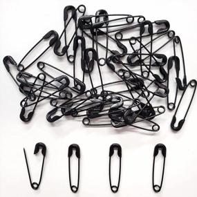 img 1 attached to Household Mall 3/4-Inch Safety Pins, Black (1440 Pieces)