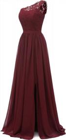 img 3 attached to One Shoulder Long Bridesmaid Dress With Slit, Perfect For Weddings, Parties, And Prom - Yexinbridal