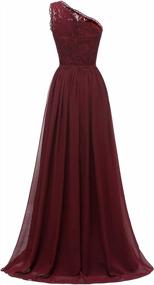 img 2 attached to One Shoulder Long Bridesmaid Dress With Slit, Perfect For Weddings, Parties, And Prom - Yexinbridal