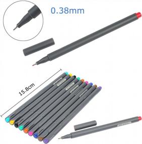 img 1 attached to Taotree Fineliner Color Pen Set - 0.38Mm Porous Fine Point Markers For Bullet Journaling, Note Taking, And Sketch Drawing In 10 Assorted Vibrant Colors