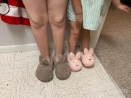 img 1 attached to Adorable Bunny Slippers for Toddler Girls 🐰 and Boys - ZHENTAO Winter Indoor Fluffy Shoes review by Harry Ashcraft